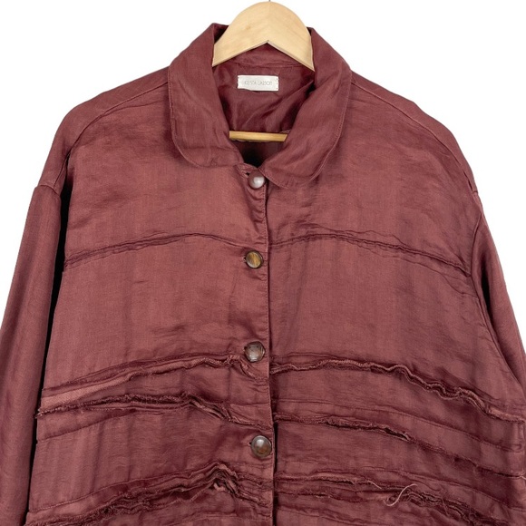 Krista Larson Lagenlook Tiered Heavy Jacket One Size - Picture 6 of 12